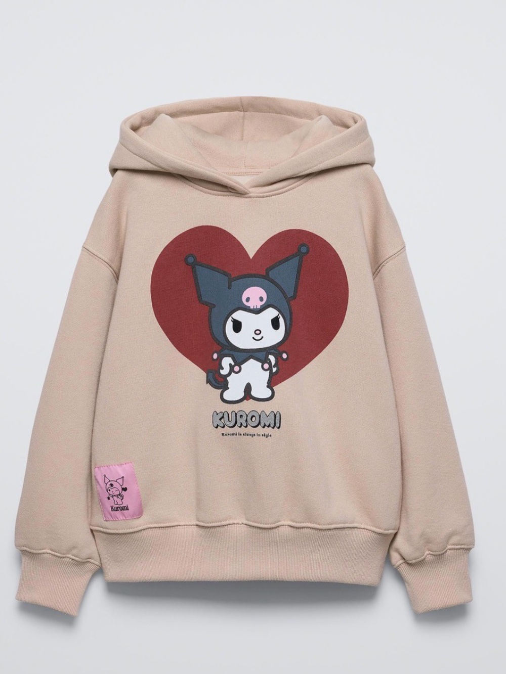 Zara Kuromi Red Heart Graphic Hoodie Sz 8-9